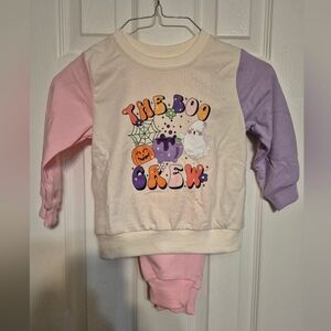 The Boo Crew Halloween Sweatshirt With Sweatpants 2-3T